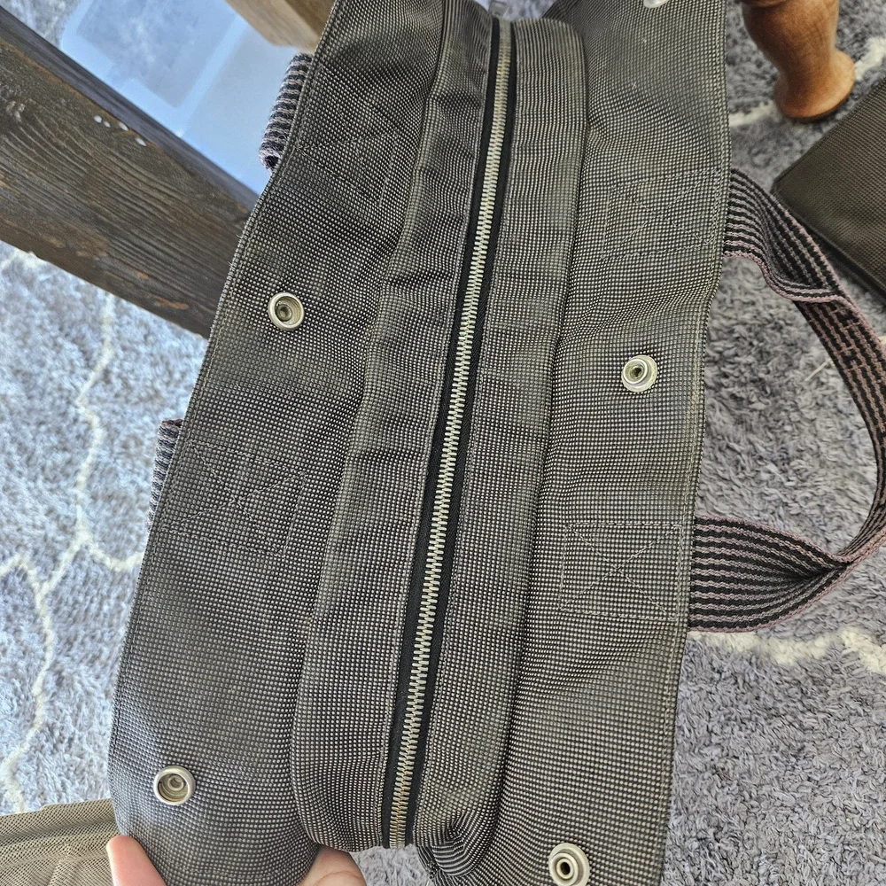 Hermes Canvas Tote Bag with Hermes Matching Wallet - Picture 14 of 16